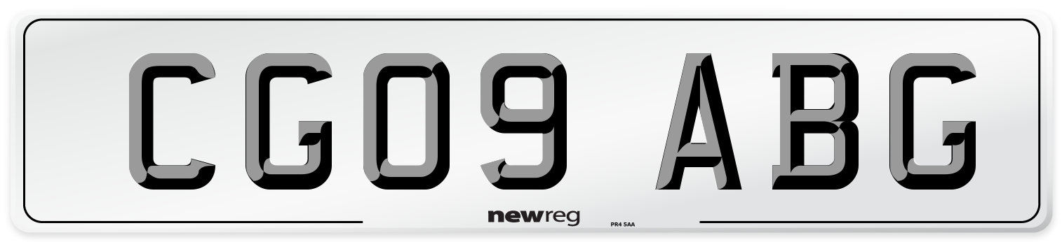 CG09 ABG Number Plate from New Reg